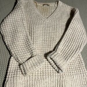 Zara Cream V-Neck Sweater